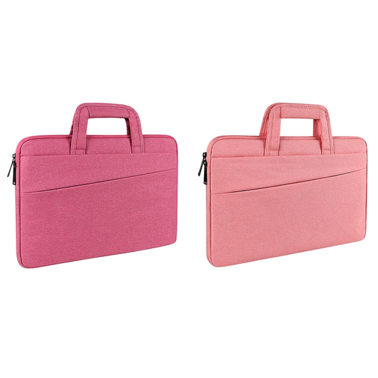 ST03 Waterproof Laptop Storage Bag Briefcase Multi-compartment Laptop Sleeve, Size: 15.6 inches(Pink) by bashfashion