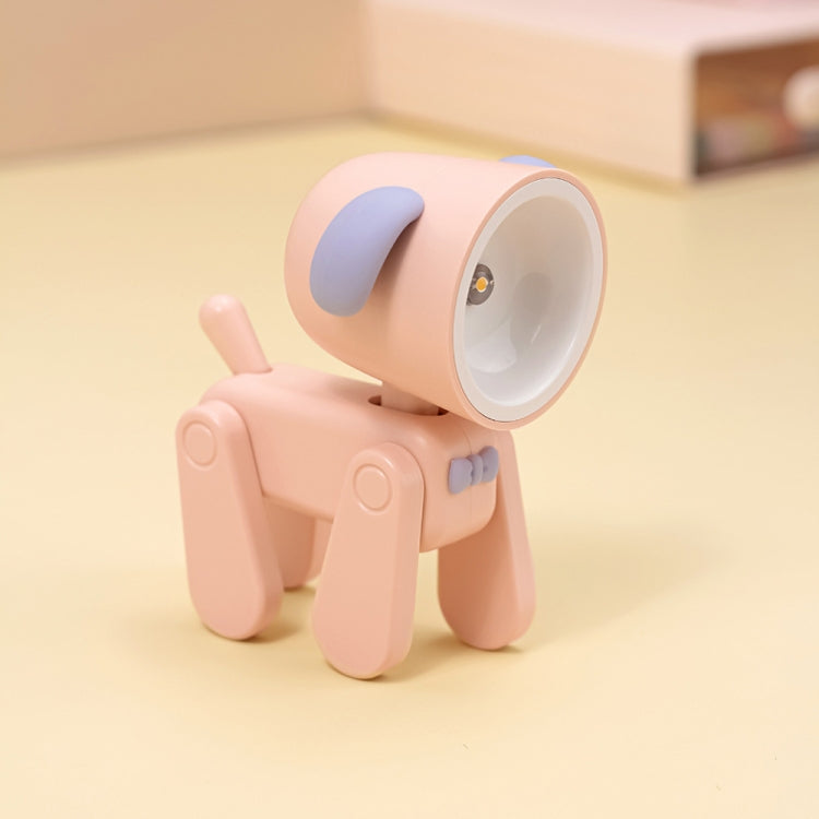 Rechargeable DIY Cartoon Night Light Desktop Ornament Mini Table Lamp(Puppy Pink) by bashfashion