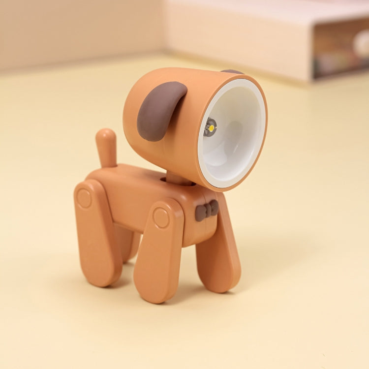 Rechargeable DIY Cartoon Night Light Desktop Ornament Mini Table Lamp(Puppy Orange) by bashfashion