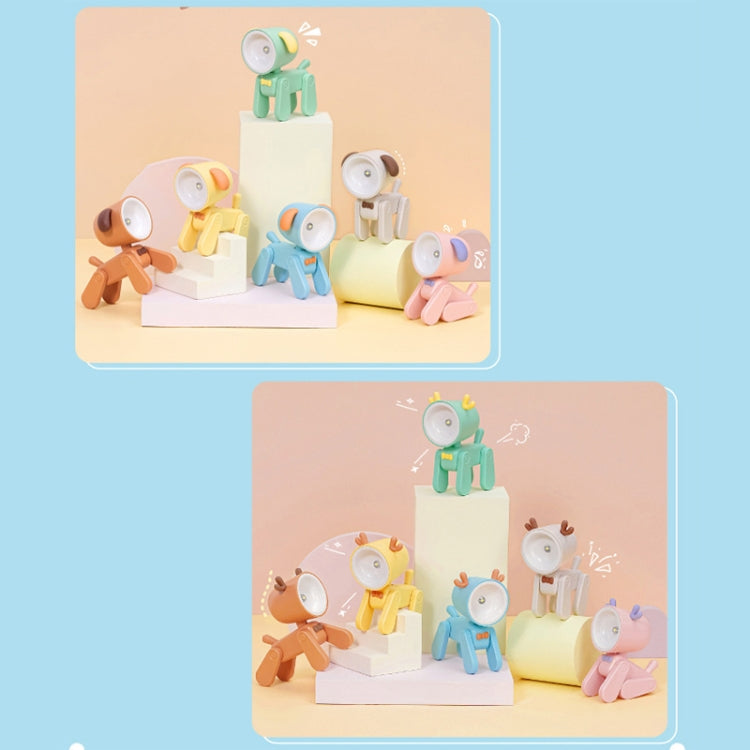 Rechargeable DIY Cartoon Night Light Desktop Ornament Mini Table Lamp(Puppy Yellow) by bashfashion