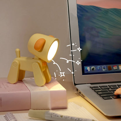 Rechargeable DIY Cartoon Night Light Desktop Ornament Mini Table Lamp(Puppy Beige) by bashfashion