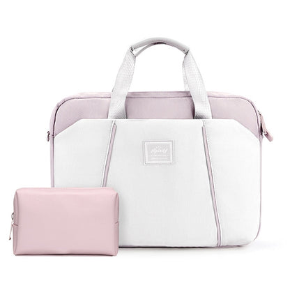 13.3-14 inch Computer Handheld Messenger Bag For Apple MacBook / Huawei / Xiaomi / Basne(Ladder Hand Lands Purple+Pink PU Power Package) by bashfashion