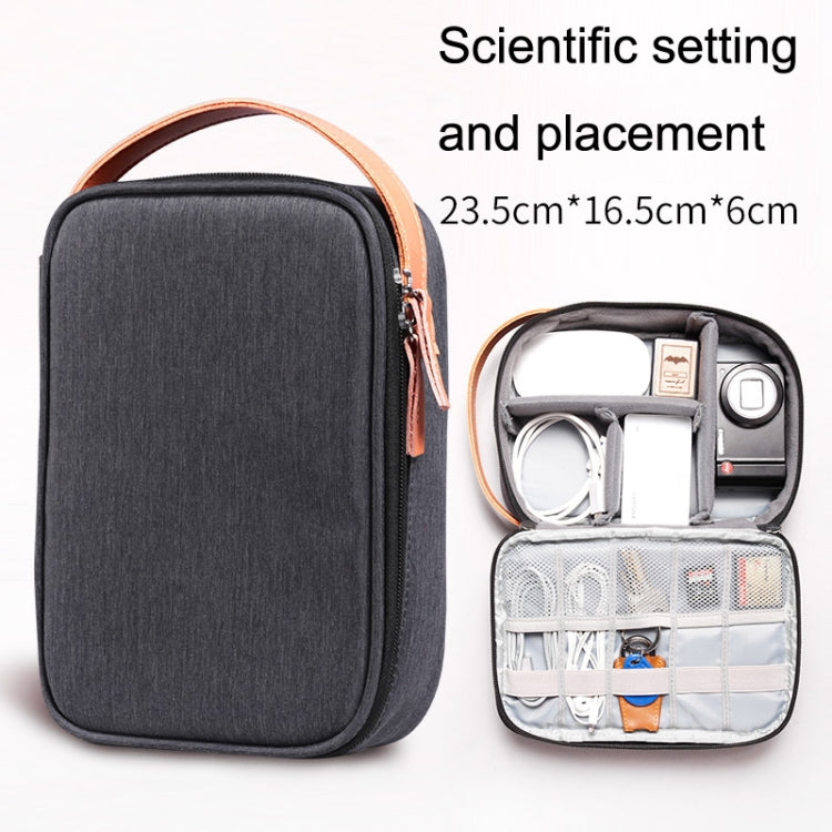 Power Data Cable Storage Bag Digital Mobile Hard Disk Protective Cover , Size: Small (Gray) by bashfashion