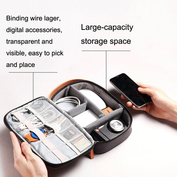 Power Data Cable Storage Bag Digital Mobile Hard Disk Protective Cover , Size: Medium (Blue) by bashfashion