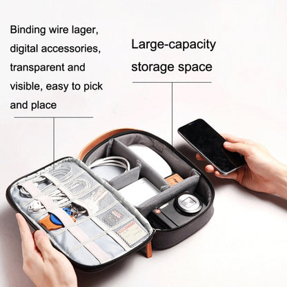 Power Data Cable Storage Bag Digital Mobile Hard Disk Protective Cover , Size: Large (Blue) by bashfashion