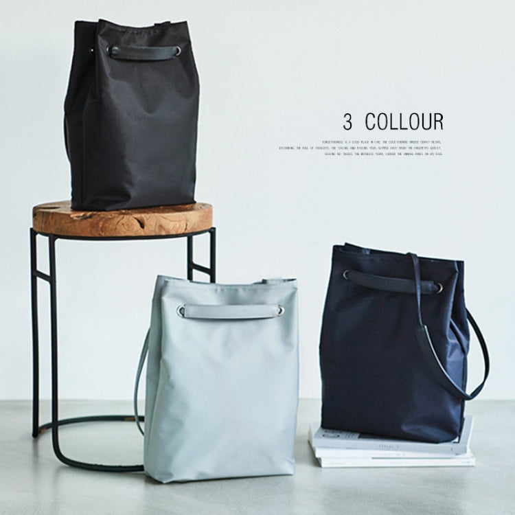 For Apple Macbook Shoulder / Handheld / Messenger Computer Bag, Size: Large(Lake blue+gray PU Power Bag) by bashfashion