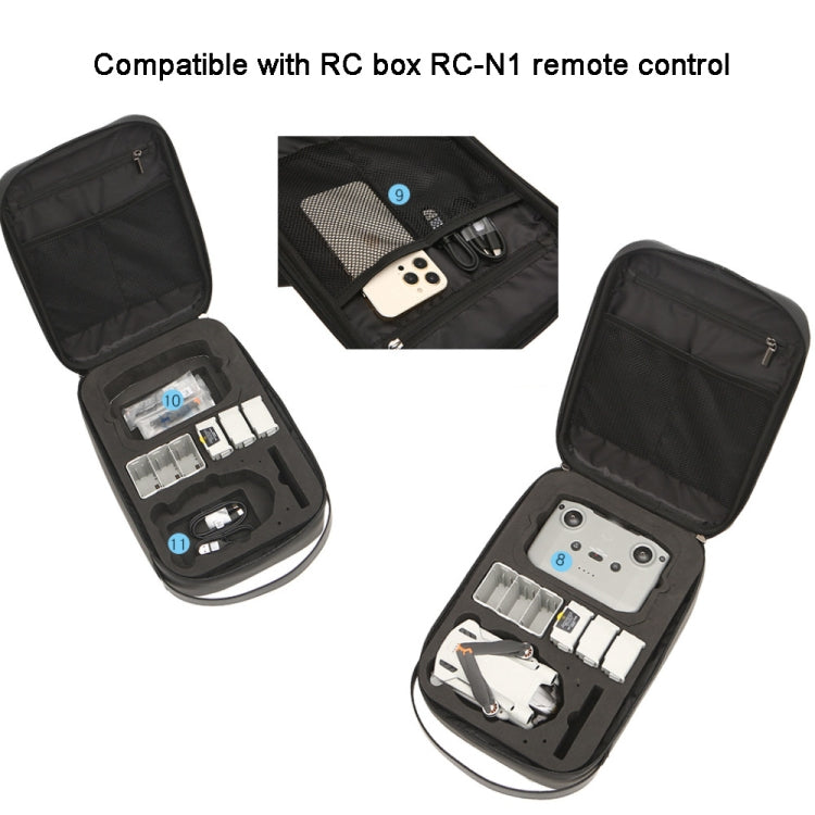 For DJI Mini 3 / Mini 3 Pro Hard Shell Storage Bag Box Chest Bag Shoulder Bag Messenger Bag(Dark Gray) by bashfashion