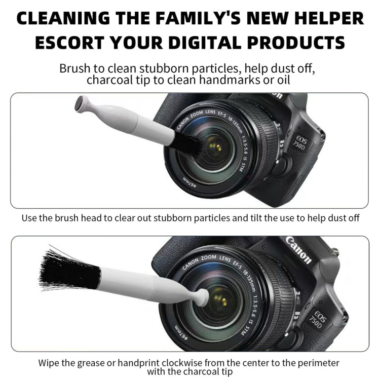 Q6S 10-in-1 Bluetooth Headphone Cleaning Pen Mobile Computer Keyboard Screen Digital Camera Cleaning Kit(Black) by bashfashion