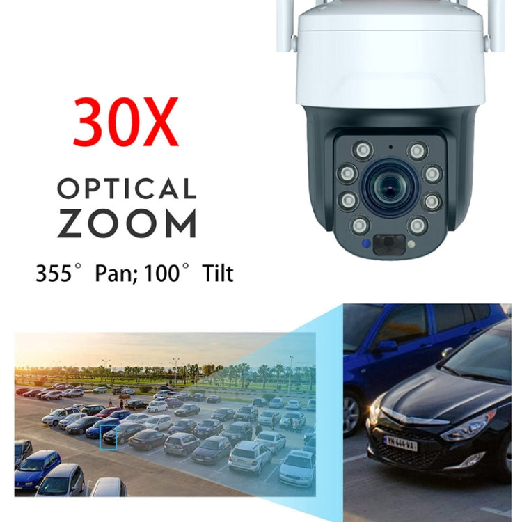 RH-Q10 Graffiti 5MP Wifi Wireless Solar Camera 30X Optical Zoom Auto Tracking Patrol IP66 Waterproof by bashfashion