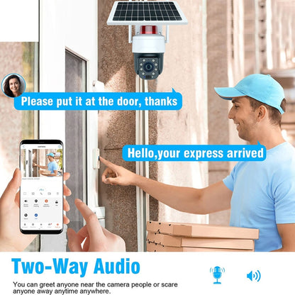 RH-Q10 Graffiti 5MP Wifi Wireless Solar Camera 30X Optical Zoom Auto Tracking Patrol IP66 Waterproof by bashfashion