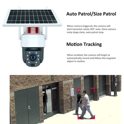 RH-Q10 Graffiti 5MP Wifi Wireless Solar Camera 30X Optical Zoom Auto Tracking Patrol IP66 Waterproof by bashfashion
