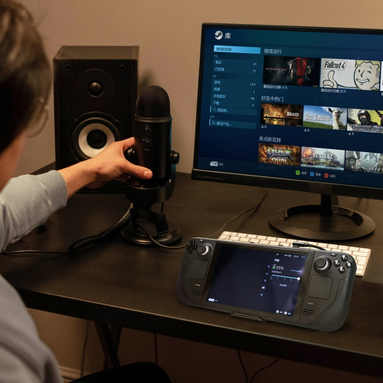 Hifylux ST-BF27 For Steam Deck Game Console Charging Treasure Base Mobile Power Desktop Bracket(Black) by bashfashion