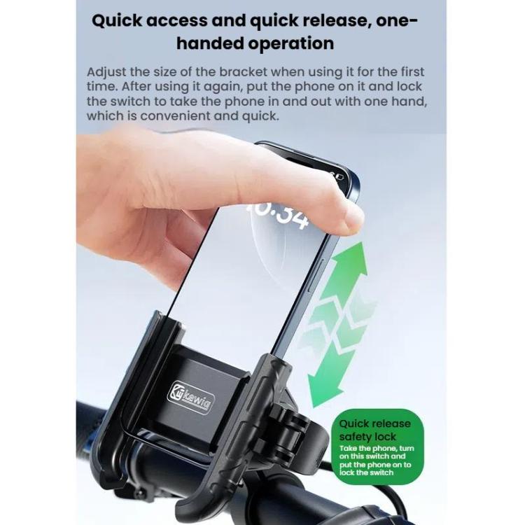 Kewig Motorcycle Bicycle Non-Blocking Mobile Phone Camera Navigation Bracket(M29-C2) by kewig
