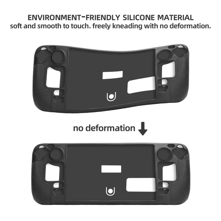 For Steam Deck Hifylux ST-PF14 Game Console Silicone Case Anti-scratch Non-slip Handheld Case Lanyard(Red) by bashfashion