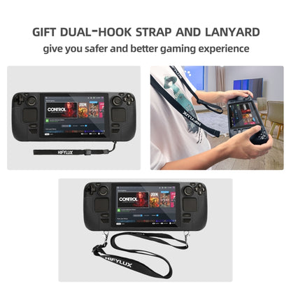 For Steam Deck Hifylux ST-PF14 Game Console Silicone Case Anti-scratch Non-slip Handheld Case Lanyard(Red) by bashfashion