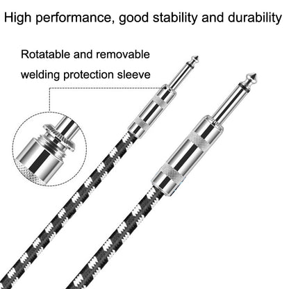 10m 2 Straight Head 6.35mm Guitar Cable Oxygen-Free Copper Core TS Large Two-core Cable by bashfashion