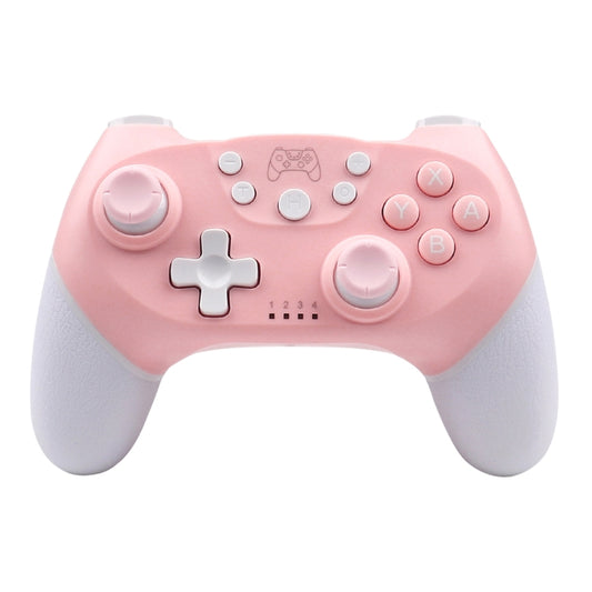 For Nintendo Switch Pro Wireless Bluetooth Handle with Macro Programming & Somatosensory Wake-up(White Pink) by bashfashion