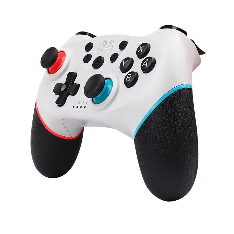 For Nintendo Switch Pro Wireless Bluetooth Handle with Macro Programming & Somatosensory Wake-up(White Red Blue) by bashfashion