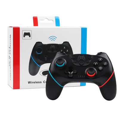 For Nintendo Switch Pro Wireless Bluetooth Handle with Macro Programming & Somatosensory Wake-up(Black Blue Red) by bashfashion