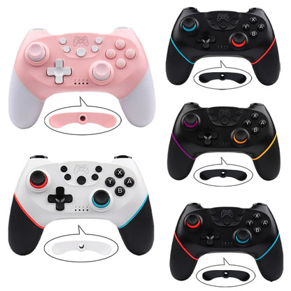 For Nintendo Switch Pro Wireless Bluetooth Handle with Macro Programming & Somatosensory Wake-up(White Pink) by bashfashion