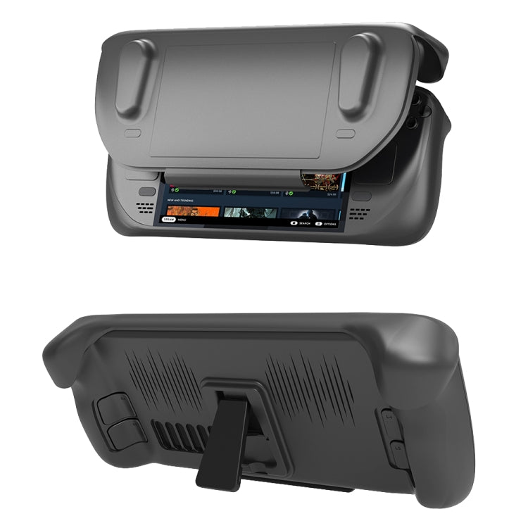 For Steam Deck JYS-SD012 Game Console All-inclusive Protective Case + Detachable Cover Set with Bracket(Black) by bashfashion