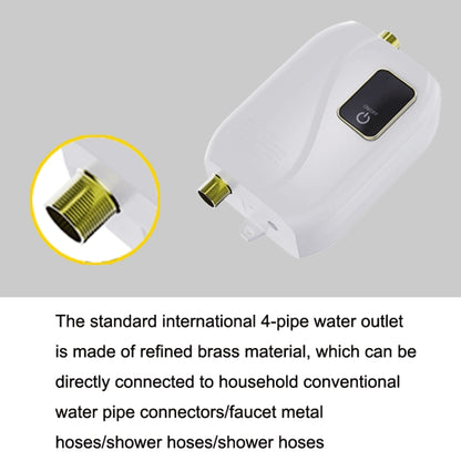 Instant Water Heater Mini Kitchen Quick Heater Household Hand Washing Water Heater EU Plug(White) by bashfashion