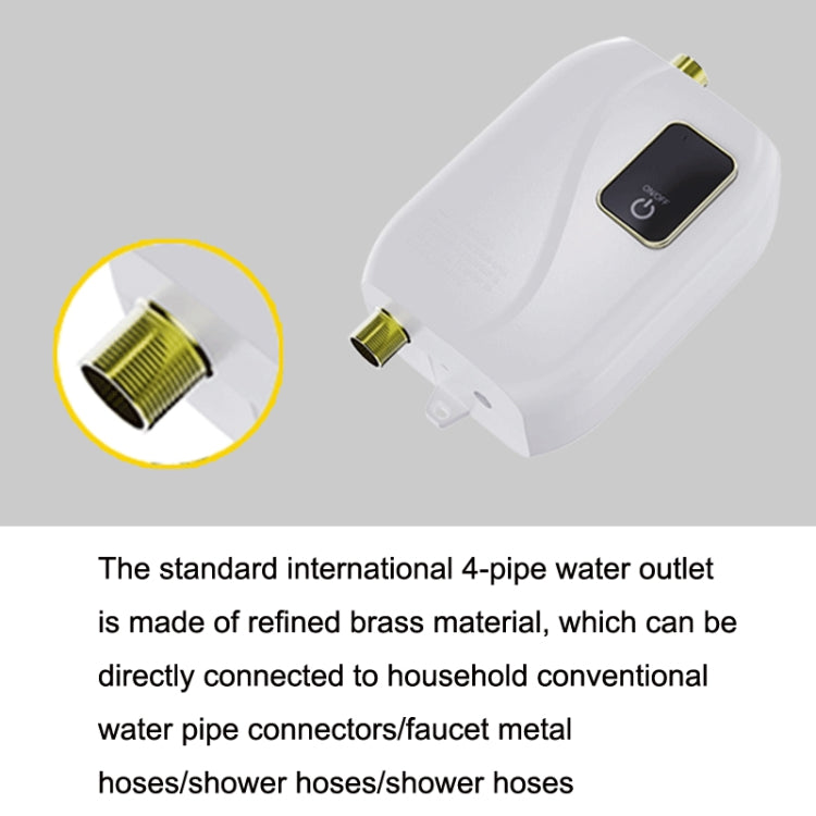 Instant Water Heater Mini Kitchen Quick Heater Household Hand Washing Water Heater EU Plug(Black) by bashfashion