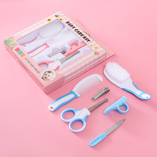2sets 6 in 1 Baby Care Cleaning Kit Nail Scissors Combination Set, Color: Pink by bashfashion
