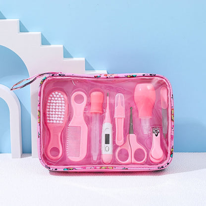 9pcs/set Pink Children Cleaning Care Set Maternal and Baby Grooming Supplies Care Tools by bashfashion