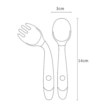 Children Eating Training Tableware Baby Bendable Silicone Soft Spoon, Color: Green by bashfashion