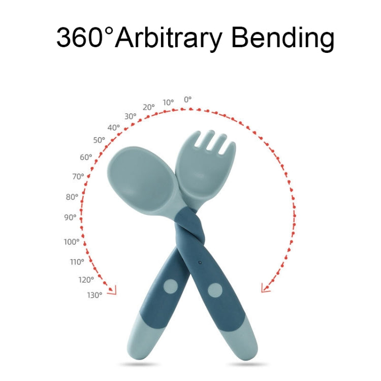 Children Eating Training Tableware Baby Bendable Silicone Soft Spoon, Color: Green by bashfashion