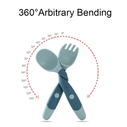 Children Eating Training Tableware Baby Bendable Silicone Soft Spoon, Color: Green by bashfashion