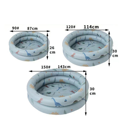 Baby Swimming Round Pool Summer Kids Water Toys Inflatable Bath Tub, Size: NO.120(Yellow Striped) by bashfashion