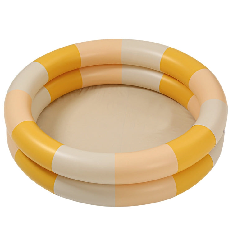 Baby Swimming Round Pool Summer Kids Water Toys Inflatable Bath Tub, Size: NO.120(Yellow Striped) by bashfashion