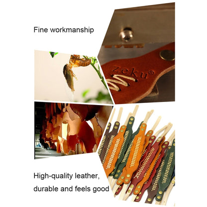 Zeku Retro Leather SLR Wristband Anti-drop Camera Wrist Strap without Camera(Red) by bashfashion