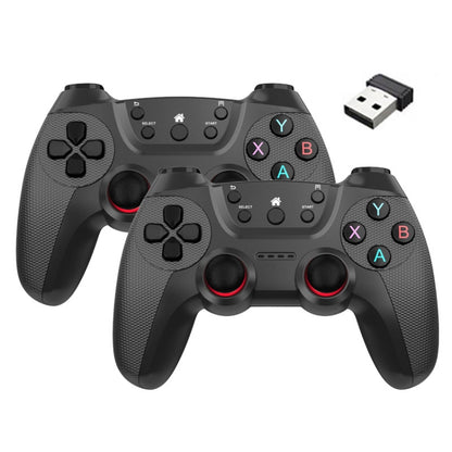 KM-029 2.4G One for Two Doubles Wireless Controller Support PC / Linux / Android / TVbox(Battle Gray) by bashfashion