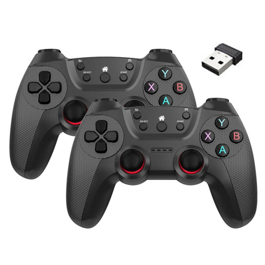 KM-029 2.4G One for Two Doubles Wireless Controller Support PC / Linux / Android / TVbox(Battle Gray) by bashfashion