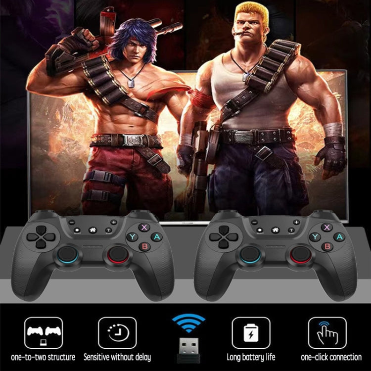 KM-029 2.4G One for Two Doubles Wireless Controller Support PC / Linux / Android / TVbox(Lemon Yellow) by bashfashion