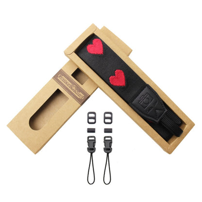 Embroidered Heart Pattern SLR Camera Strap Mirrorless Camera Love Lanyard(Girl Heart-B-Transfer) by bashfashion