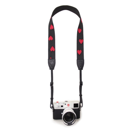 Embroidered Heart Pattern SLR Camera Strap Mirrorless Camera Love Lanyard(Classic 08-B-Transfer) by bashfashion