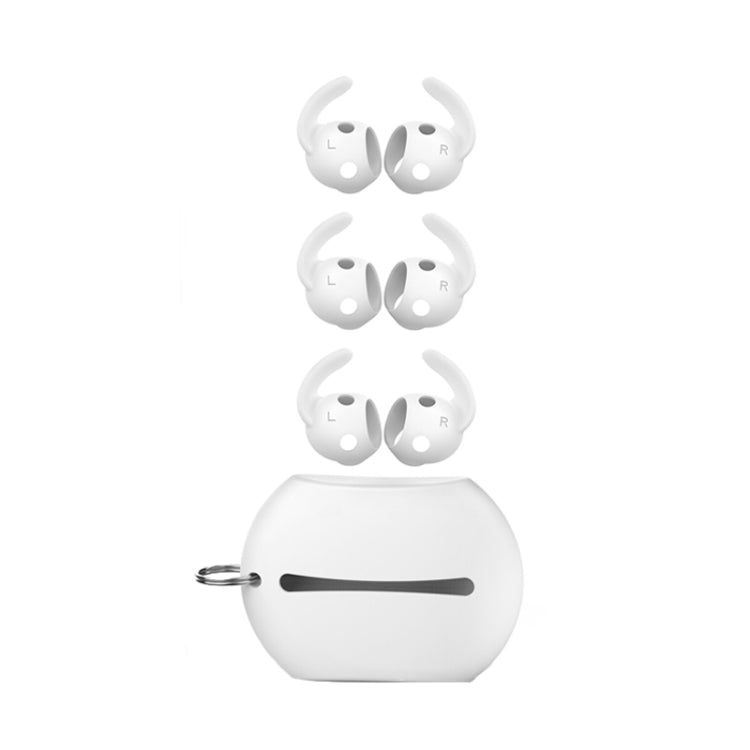 For Beats Studio Buds AhaStyle PT172 Earphone Silicone Ear Caps, Style: Earcap x 3+Case (White) by AhaStyle