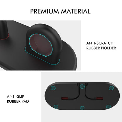 For Apple Watch / Earphone AhaStyle PT116 Universal Plastic Stand Dual Charging Storage Base(White) by AhaStyle