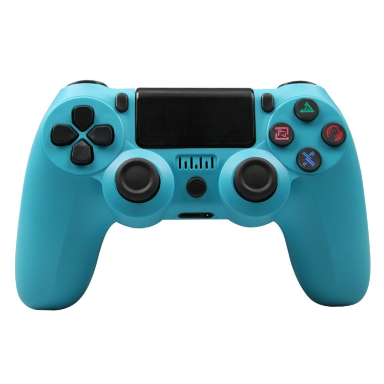 For PS4 Wireless Bluetooth Game Controller With Light Strip Dual Vibration Game Handle(Blue) by bashfashion