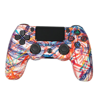 For PS4 Wireless Bluetooth Game Controller With Light Strip Dual Vibration Game Handle(Line) by bashfashion