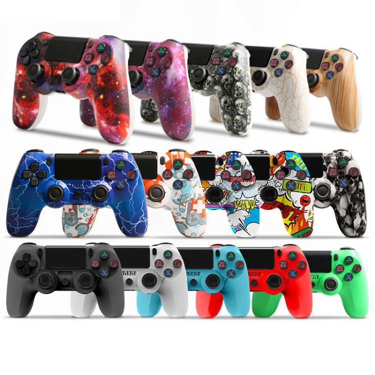For PS4 Wireless Bluetooth Game Controller With Light Strip Dual Vibration Game Handle(Camouflage Blue) by bashfashion