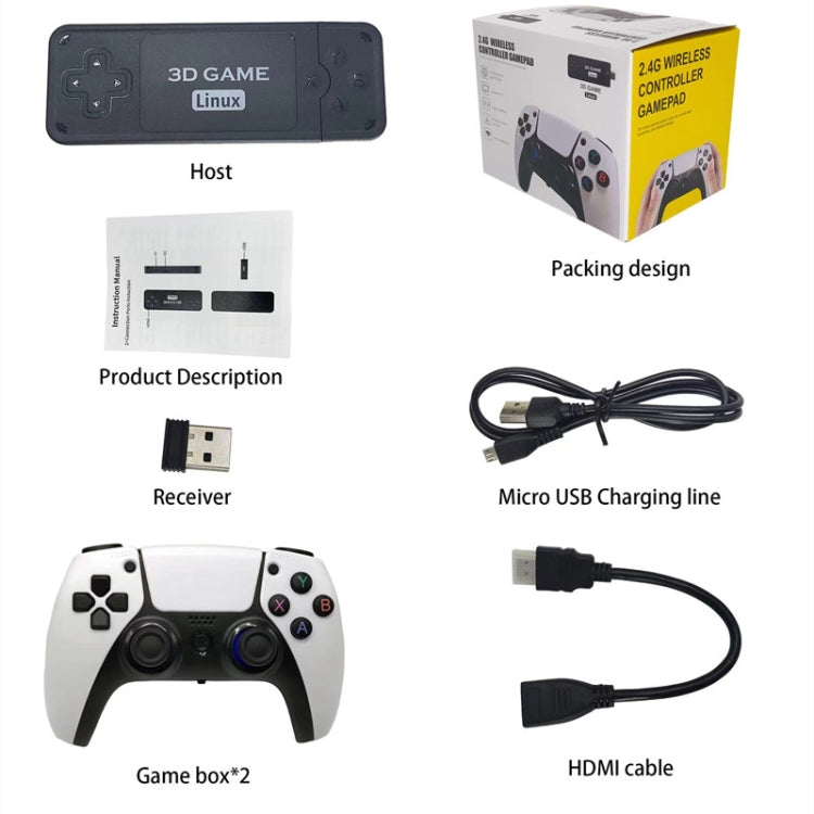 U9 PRO HDMI HD 2.4G Wireless PSP TV Double Game Console 128G 12000+ Games by ANBERNIC