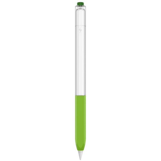 For Apple Pencil 2 AhaStyle PT-LC05 Jelly Style Translucent Silicone Protective Pen Case(Matcha Color) by AhaStyle