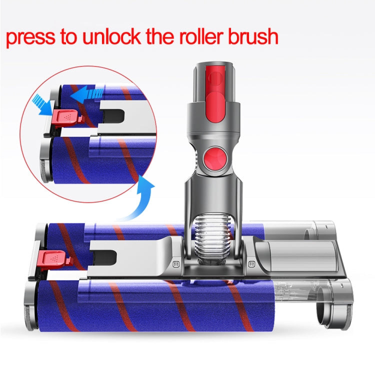 For Dyson V7 V8 V10 V11 Double Roller Soft Velvet Floor Brush Head with LED Lighting by bashfashion