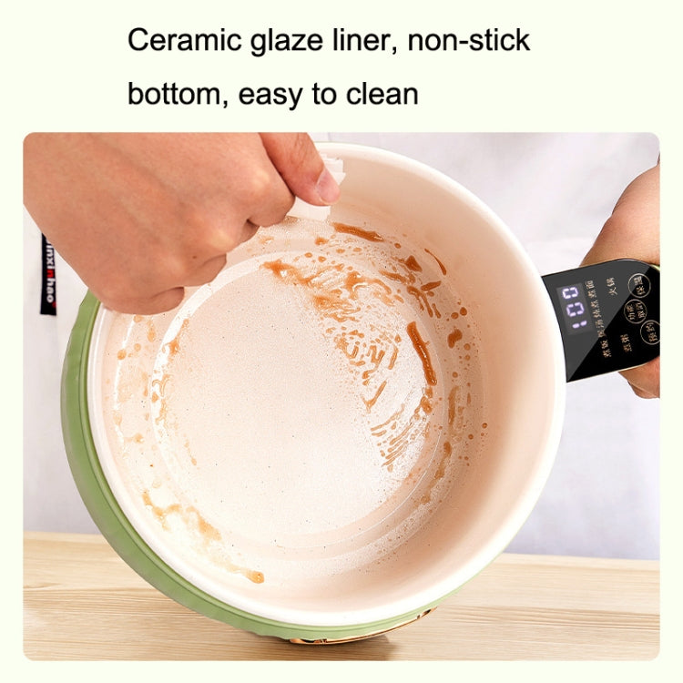 MC12B Small Multi-Functional Home Dormitory Instant Noodles Cooking Pot Non-Stick Electric Hot Pot US Plug(Matcha Green) by bashfashion