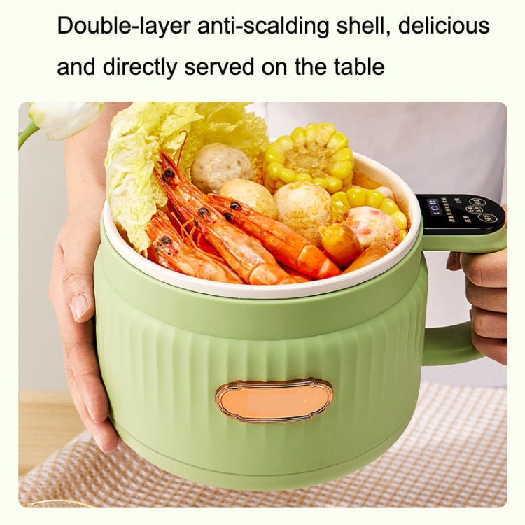 MC12B Small Multi-Functional Home Dormitory Instant Noodles Cooking Pot Non-Stick Electric Hot Pot US Plug(Matcha Green) by bashfashion